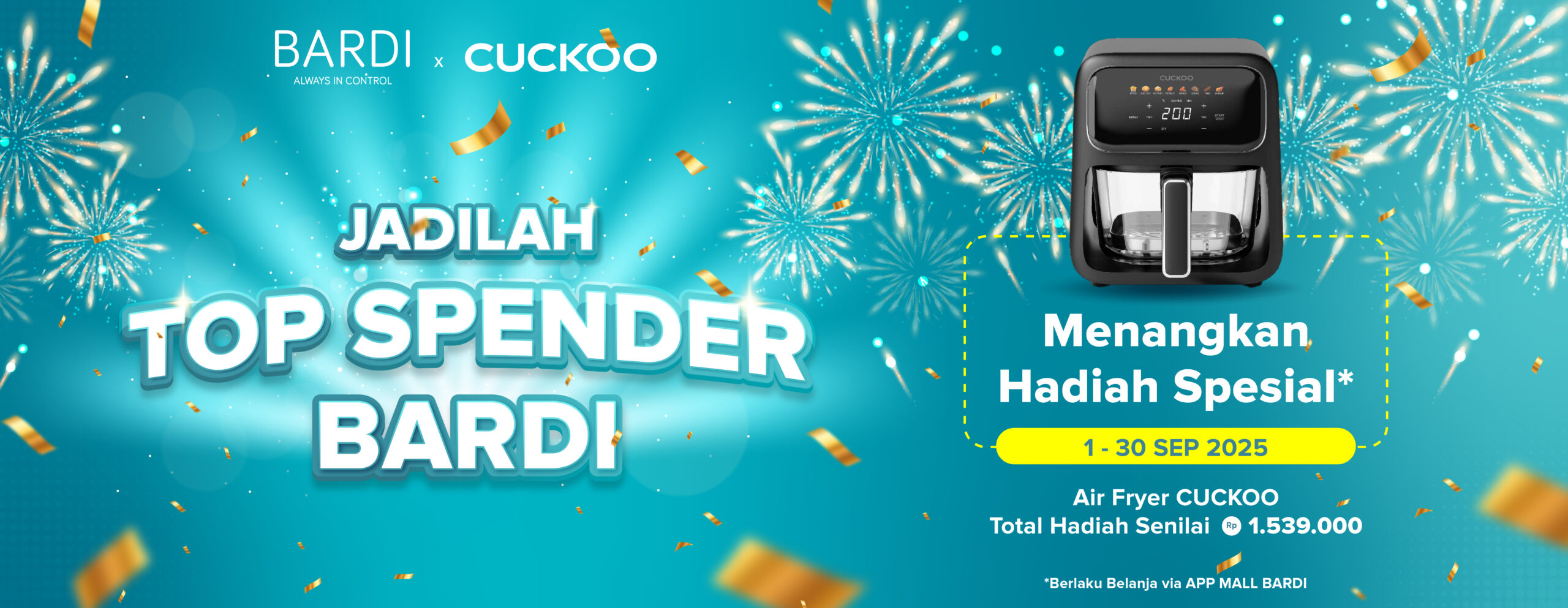 Top Spender BARDI x CUCKOO - 1960 x 760