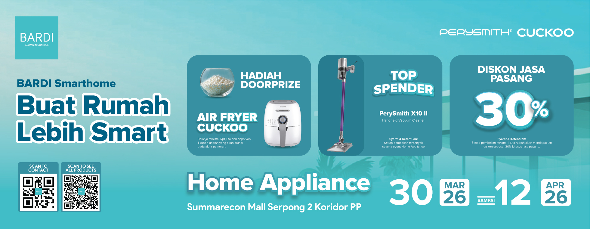 Web Banner 1960x760 - BARDI at Home Appliance Summarecon Mall Serpong 2